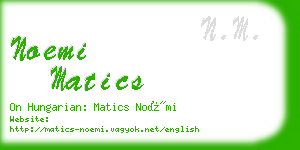 noemi matics business card